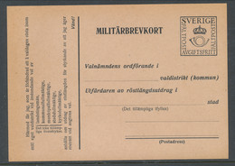 Sweden 1942, Facit # MkB 6B . For Extract Of The Electoral Register. Unused. See Description - Militaires