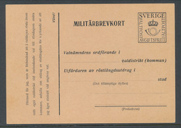 Sweden 1944, Facit # MkB 6C . For Extract Of The Electoral Register. Unused. See Description - Militari