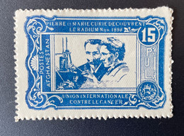 Afghanistan 1938 Mi. 2 Bienfaisance Pierre Marie Curie Joint Issue Emission Commune Radium Union Cancer Krebs 1898 - Disease