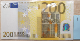 Euronotes 200 Euro 2002  UNC < X >< E001 > Germany Trichet - 200 Euro