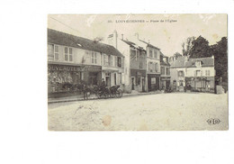 CPA - 78 - LOUVECIENNES - PLACE De L'église - Animation Cheval Calèche Cocher Magasin ROUSTAN - E.L.D. 35 - 1907 - Louveciennes