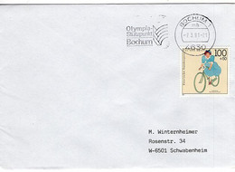 52089 - Bund - 1991 - 100Pfg Sport EFa Bf BOCHUM - OLYMPIA-STUETZPUNKT ... -> Schwabenheim - Altri & Non Classificati