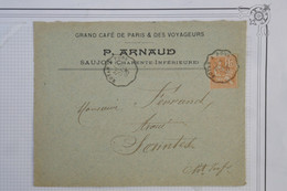 G 20 FRANCE BELLE LETTRE  DEVANT  1902 GRAND CAFé DE PARIS  ROYAN POUR SAINTES   + AFFR. INTERESSANT - 1900-02 Mouchon