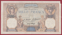 1000 Francs "Cérès Et Mercure" Du 29/01/1930.C ---ALPH .F.852 --ALPHABET PEU COMMUN--dans L 'état - 1 000 F 1927-1940 ''Cérès Et Mercure''