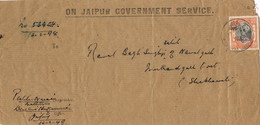 44917. Carta Service JAIPUR (Estado Indio)  1948. Official - Jaipur