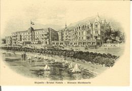 CP De MONACO MONTECARLO " Majestic - Bristol Hotels " - Alberghi