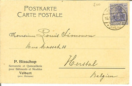 Carte Postale / Postkarte De VELBERT " P. Bisschop , Serrurie Et Quincaillerie Pour Batiments Et Meubles " - Velbert