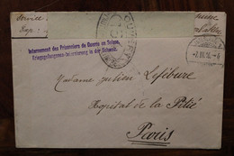 1916 Censure Internement Prisonniers De Guerre En Suisse Interlaken Cover WW1 SP Secteur Postal Camp Schweiz - Marcofilie