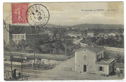 VINCEY (88) - Vue Générale De Vincey - La Gare - Phototypie Paul Testart, Epinal - Ed. Vaucourt - Vincey