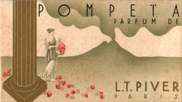 Carte Parfumée Parfum De Pompeïa L.T. Piver à Paris Fleur Flower Fiore Rose En TB.Etat - Non Classificati