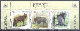 2018. Mountainous Karabakh, Flora & Fauna, 3v In Streep, Mint/** - Arménie