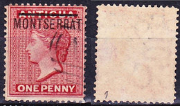 Montserrat 1876 Queen Victoria Ovpt Definitive SG/Mi 1 Used O - Montserrat