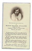 IMAGE RELIGIEUSE - CANIVET : Faire -part Décès , Marie Jeanne Villars  à Valognes Ou Fontenay Sur Mer , Manche . - Religion & Esotericism