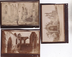 3 Photos De Particulier WW1 Belgique Environ De Lo-Reminge  église Détruite A Réf 15424 - Guerre, Militaire