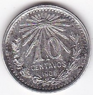 Mexique 10 Centavos 1906 , En Argent , KM# 428 - Mexique