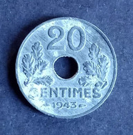 20 Centimes état Français Type 20: 1943 - 20 Centimes