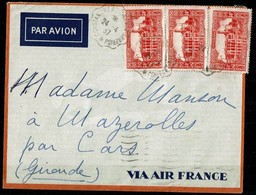 CTN80/B - LETTRE CASABLANCA / MAZEROLLES AMBULANT - Cartas & Documentos