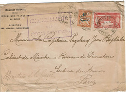 CTN80/B - LETTRE OFFICIELLE RABAT / PARIS - Cartas & Documentos