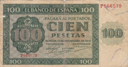 BILLETE DE ESPAÑA DE 100 PTAS 20/05/1936 SERIE P  (BANK NOTE) - 100 Pesetas