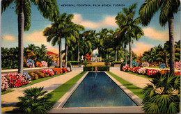 Florida Palm Beach The Memorial Fountain 1963 - Palm Beach