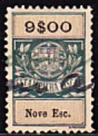 Fiscal/ Revenue, Portugal - Estampilha Fiscal -|- Série De 1929 - 9$00 - Usati