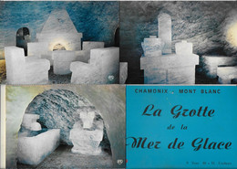 CHAMONIX ..-- La GROTTE De La MER De GLACE . 9 Cartes De 10 X 15 CM . SUPERBES . - Chamonix-Mont-Blanc