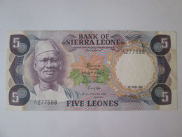 Rare! Sierra Leone 5 Leones 1984,see Pictures - Sierra Leona