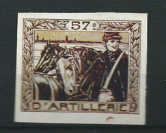 Rare FRANCE VIGNETTE DELANDRE 57 éme Régiment Artillerie WWI Ww1 Cinderella Poster Stamp - Vignettes Militaires