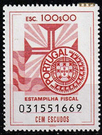 Fiscal/ Revenue, Portugal - Estampilha Fiscal, Série De 1990 -|- 100$00 - MNH** - Ungebraucht