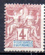 Diégo Suarez: Yvert N° 27* - Unused Stamps