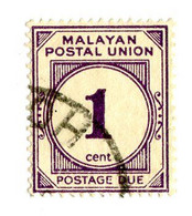 10337 Fed.of Malaya 1945 Scott # J13 Used OFFERS WELCOME! - Federation Of Malaya