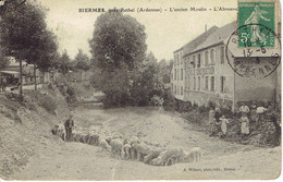 08 Biermes Prés De Rethel L'ancien Moulin  Troupeau De Moutons L'abrevoir Atelier De Construction A. Wilmet - Rethel