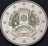 2 Euro Gedenkmünze 2019 Nr. 29 - Andorra - 600 Jahre Landesrat UNC Aus BU Coincard - Andorre