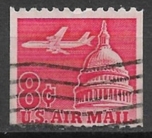 United States 1962. Scott #C65 (U) Jet Airliner Over Capitol - Rollenmarken