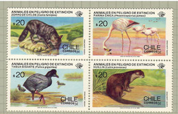 Chile 1985, Bird, Birds, Flamingo, Set Of 4v, MNH** - Flamingos