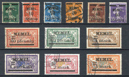 MEMEL < N° 18 à 28 + 31 Ø 12 Valeurs Oblitérés Used Ø -- - Used Stamps