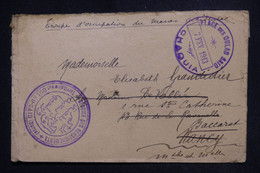 MAROC - Cachet Du Service Des Renseignements De Oulad Saïd Sur Enveloppe Pour La France En Fm En 1913  - L 121289 - Briefe U. Dokumente