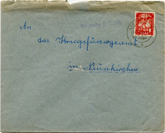 Saarland 1950, 15 Fr Freimarke Saar IV, Bedarfsbrief, Gestempelt L1 Bergweiler ü. Lebach, Michel 281 (11-169) - Unclassified