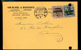 ANTWERPEN - VAN BLADEL & BUSSCHOTS  15 RUE OSY  DUITSE CONTROLE STEMPEL   2 SCANS - Storia Postale