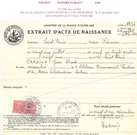 FISCAUX DE FRANCE1955 PAPIER PUBLIC N°5 80F Rose Et Bleu Cote 170€ - Other & Unclassified