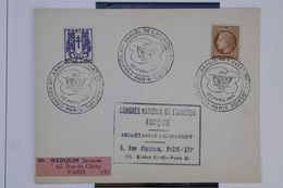 AU17  FRANCE  BELLE LETTRE   1946 CONGRES NATIONAL  D AVIATION  PARIS ++ AFFRANCH. PLAISANT - 1960-.... Covers & Documents