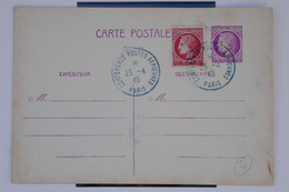 AU17  FRANCE  BELLE LETTRE 1946 CONFERENCE ROUTE AERIENE PARIS +TRES RARE  + AFFRANCH. PLAISANT - 1960-.... Lettres & Documents