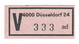 BRD ★ V-Zettel, Wertmarke ★ 4000 Düsseldorf 24 Ad 333 - R- Und V-Zettel