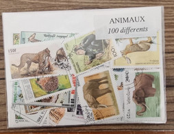 ANIMAUX Lot De 100 Timbres Tous Differents. Satisfaction Assurée - Andere & Zonder Classificatie