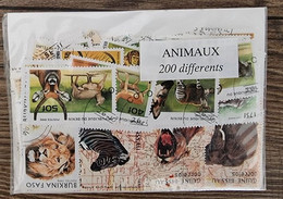 ANIMAUX Lot De 200 Timbres Tous Differents Neufs Et Oblitérés. Satisfaction Assurée - Sonstige & Ohne Zuordnung