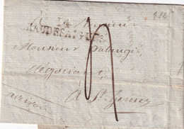 France - Marque Postale - 14 / CHAUDESAIGUES - 1825 - 1701-1800: Precursors XVIII