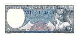 *suriname 5 Gulden 1963  120  Unc - Suriname
