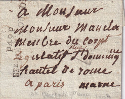 P.49.P. / STE MENEHOULD - 1803 - Sans Texte - 1701-1800: Précurseurs XVIII