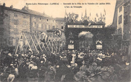 CPA 43 LANGEAC SOUVENIR DE LA FETE DE LA VICTOIRE ARC TRIOMPHE - Langeac