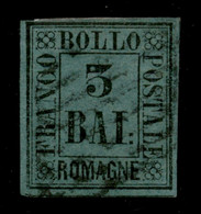 Antichi Stati Italiani - Romagne - 1859 - 3 Bai (4) Usato - Cert E.Diena - Autres & Non Classés